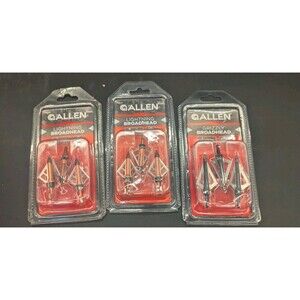 3 pack lot / 6x ALLEN Lightning Broadhead & 3x Grizzly Broadhead -125 Grain READ